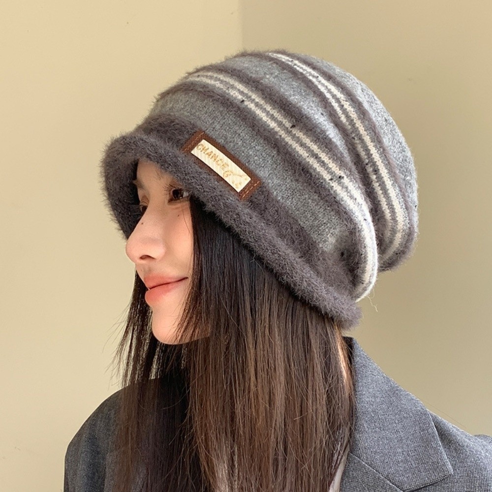 Beanie Winter Hat - Polyester-Fleece-Mütze, locker sitzend, winddicht, 58 cm