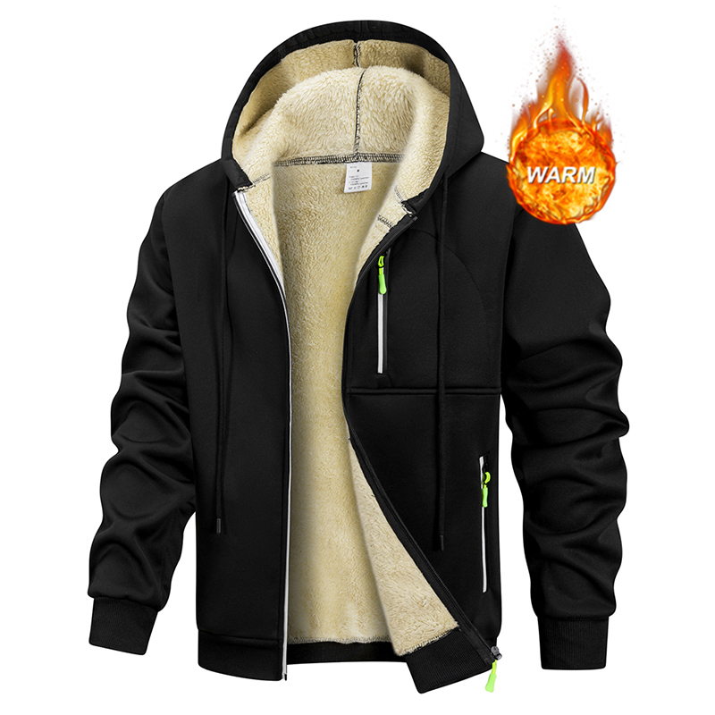 Sherpa Jacket Fleece - Warme Winterjacke für Herren mit Sherpa-Plüschfutter,