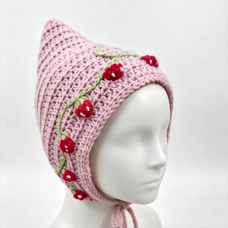 Beanie Winter Hat - Handgemachte Häkelmütze in bunten Farben mit