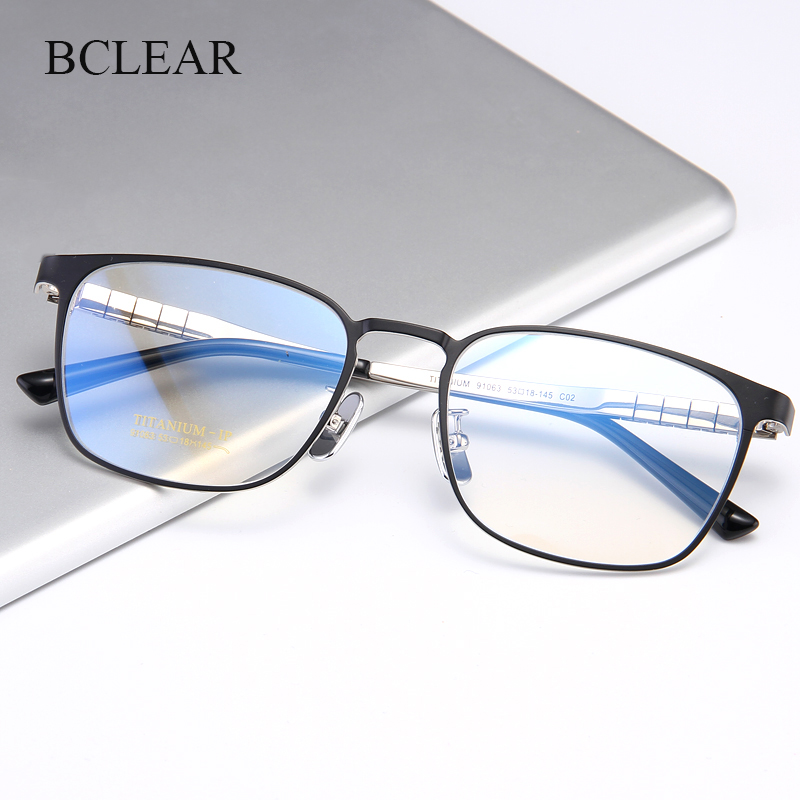 Men'S Fashion Glasses 2026 - BCLEAR Vollrand-Brillengestell aus reinem Titan für
