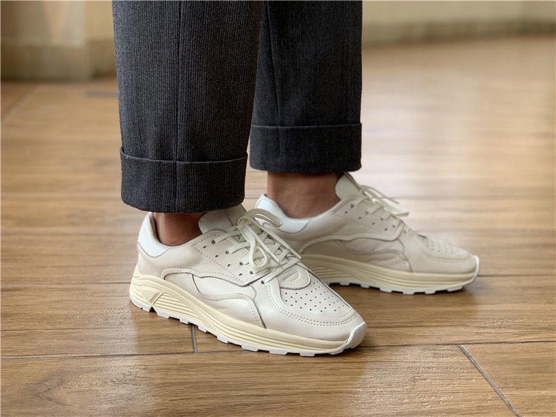 Mens Fashion Chinos - Runde Spitze, Schnürung, lässige weiße Herren-Freizeitschuhe