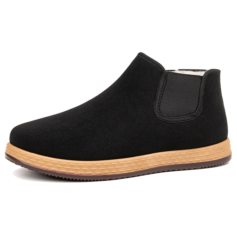 Men Fashion Vintage - Herren-Baumwollschuhe, Herren-Winter-Neuheit, Plüschgefütterte, Modische Vintage-Slipper, Bequeme