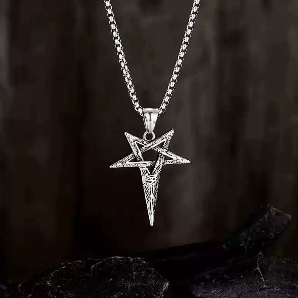 Men Fashion Egypt - Gotisches Ägypten Auge des Horus Pentagramm