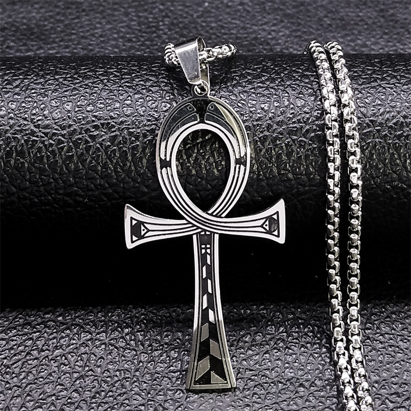 Men Fashion Egypt - Ägyptisches Ankh-Kreuz Lebensschlüssel Anhänger Halskette für