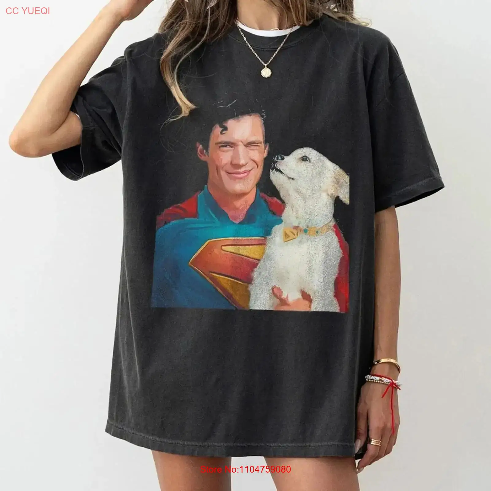 Mens Fashion In The 90S - Clark Kent und Krypto Dog Vintage-T-Shirt