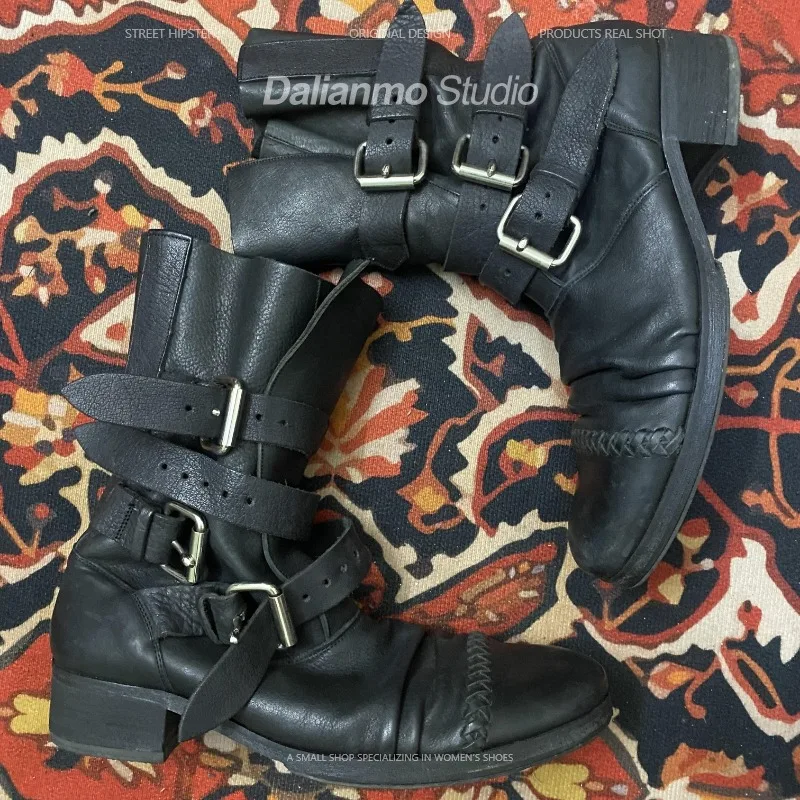 Modische Herren-Motorradstiefe – Men Fashion Vintage Bewertung und Preis