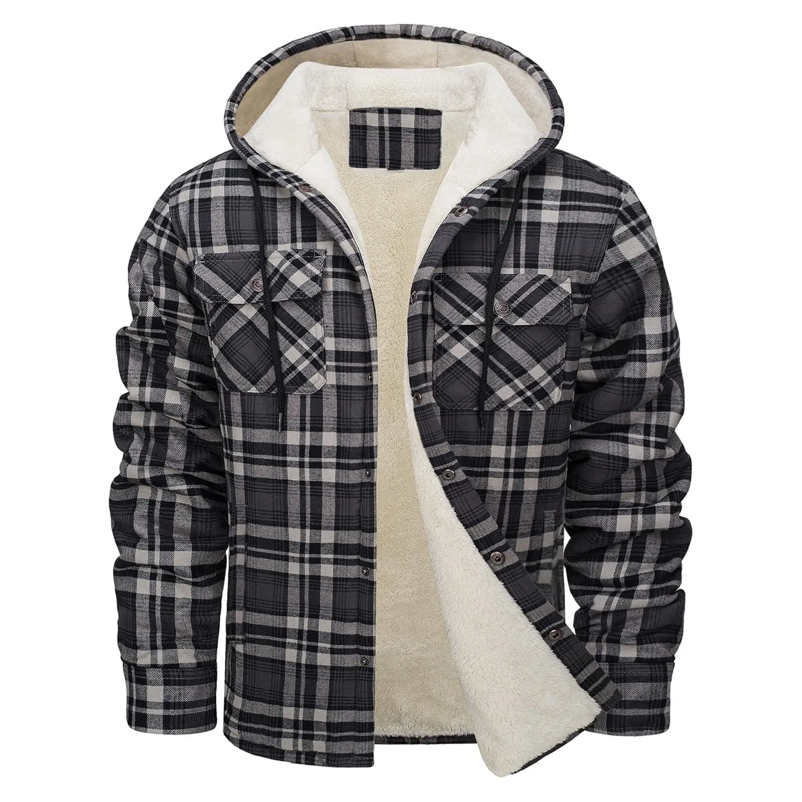 Dicke warme Flanell-Kapuzenjac – Sherpa Jacket Fleece Bewertung und Preis