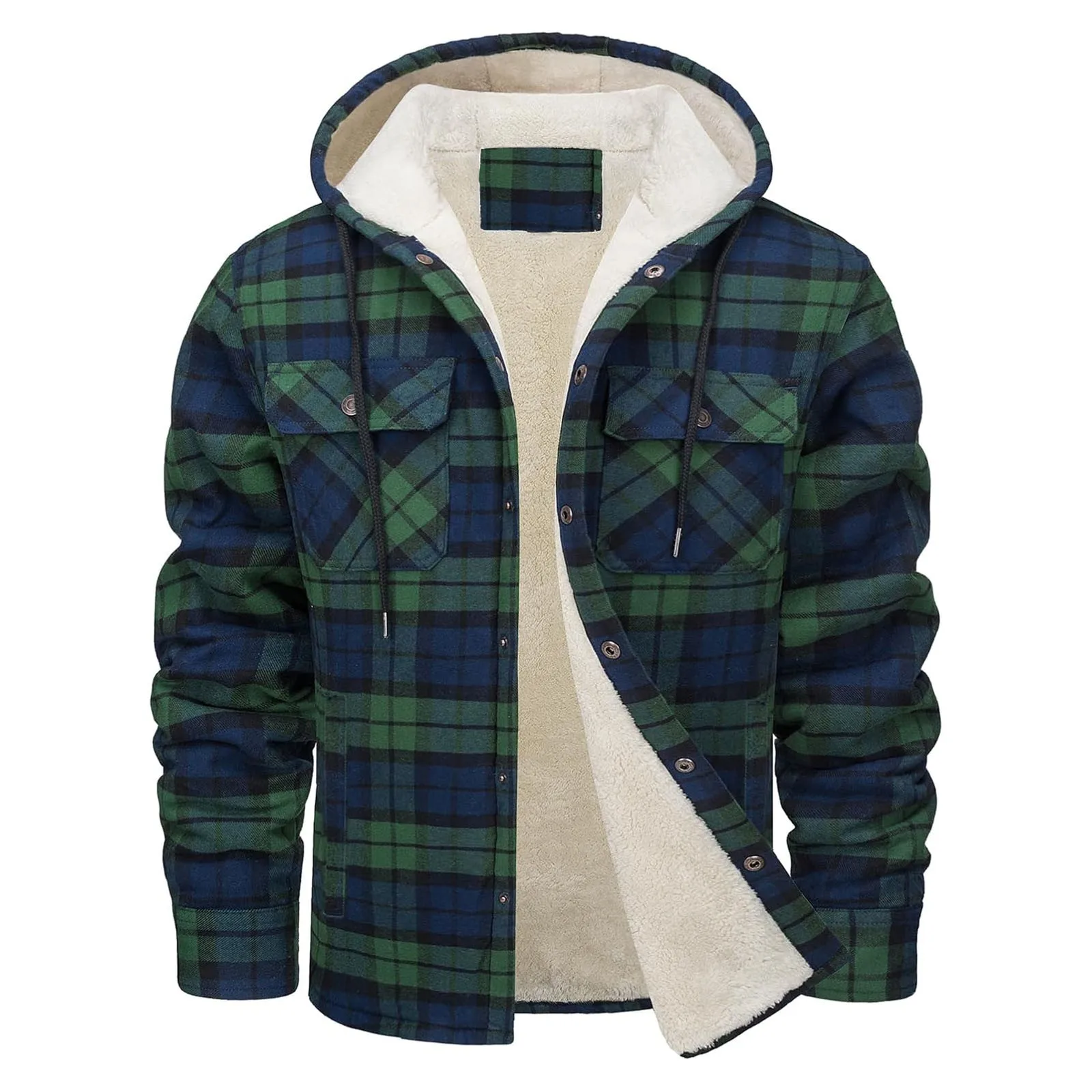 Dicke warme Flanell-Kapuzenjac – Sherpa Jacket Fleece Bewertung und Preis