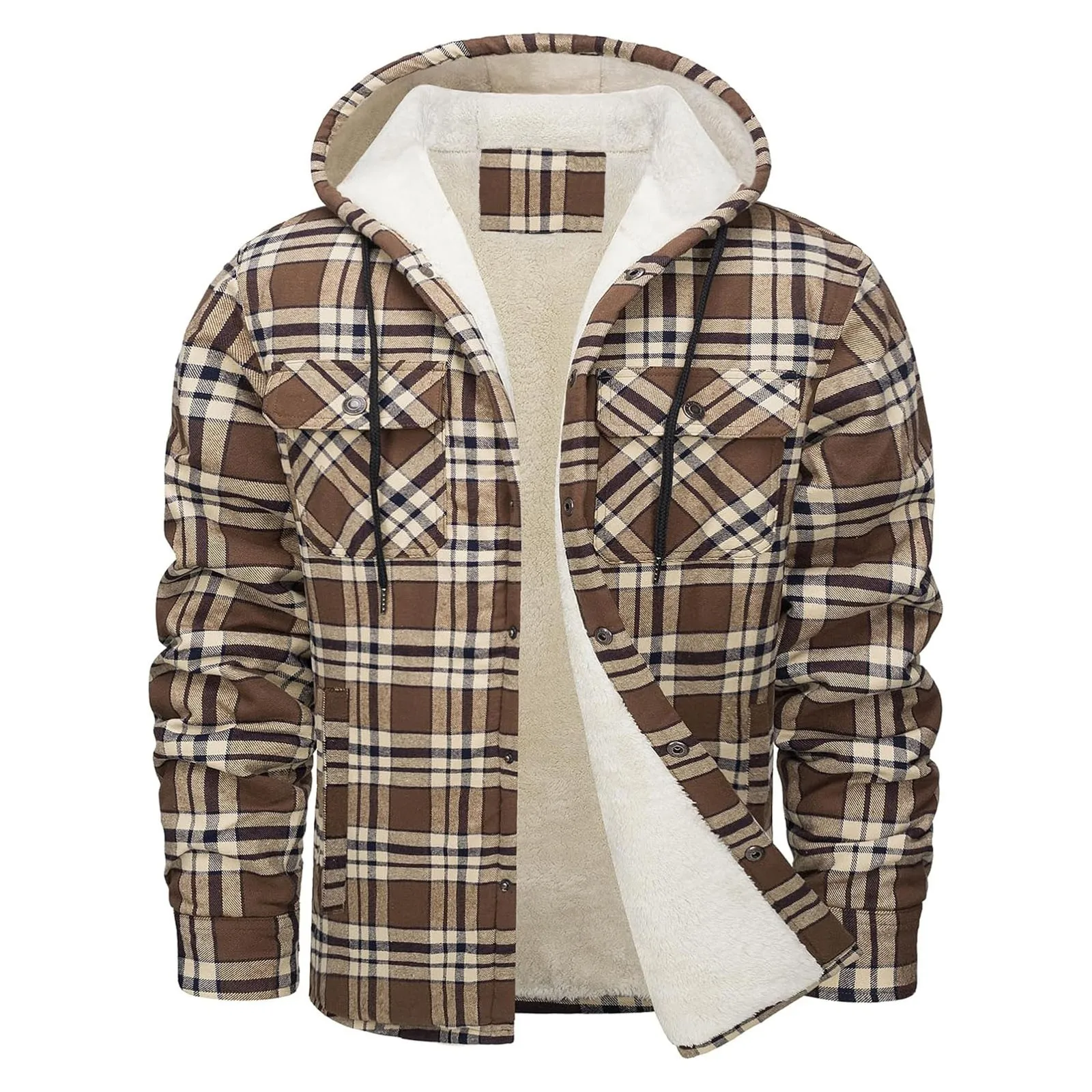 Dicke warme Flanell-Kapuzenjac – Sherpa Jacket Fleece Bewertung und Preis