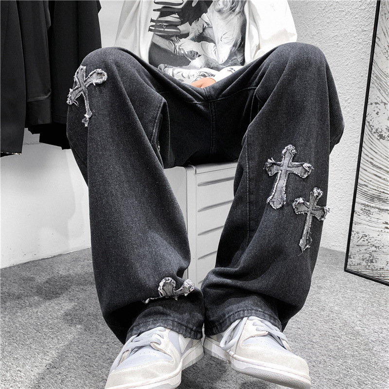 Herren Jeans mit Kreuz-Print,  – Men'S Fashion For 70 Year Old Bewertung und Preis