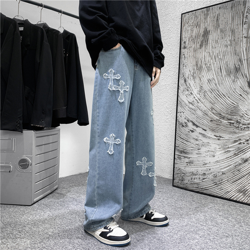 Herren Jeans mit Kreuz-Print,  – Men'S Fashion For 70 Year Old Bewertung und Preis