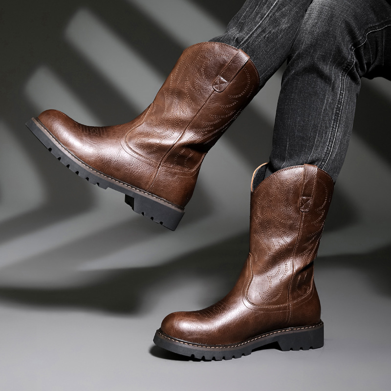 Mode Herren Cowboy Stiefel Neu – Men Fashion Vintage Bewertung und Preis