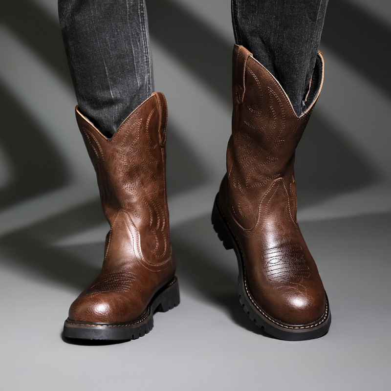 Mode Herren Cowboy Stiefel Neu – Men Fashion Vintage Bewertung und Preis