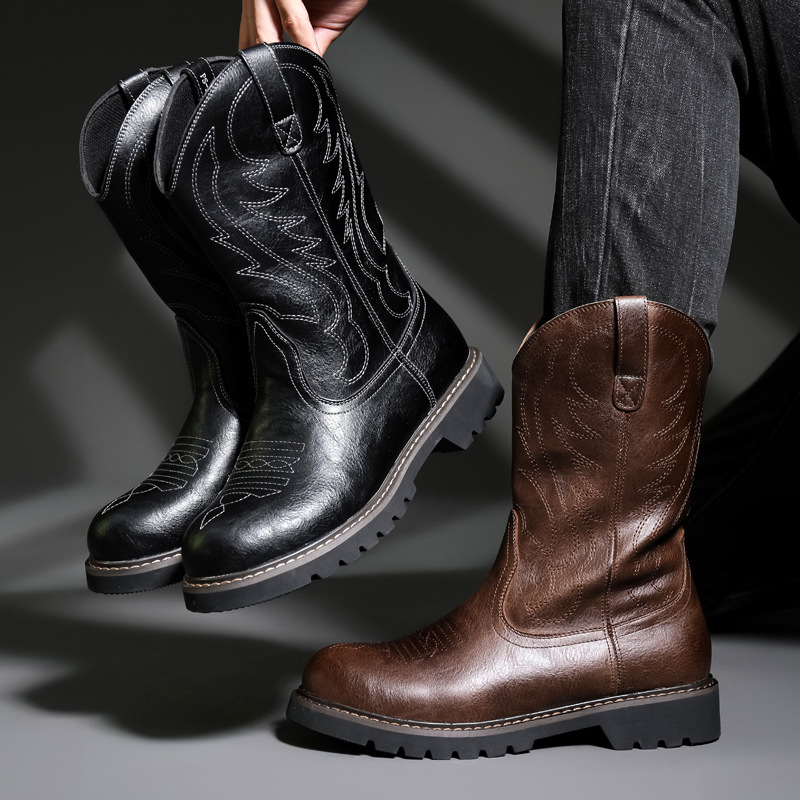 Mode Herren Cowboy Stiefel Neu – Men Fashion Vintage Bewertung und Preis