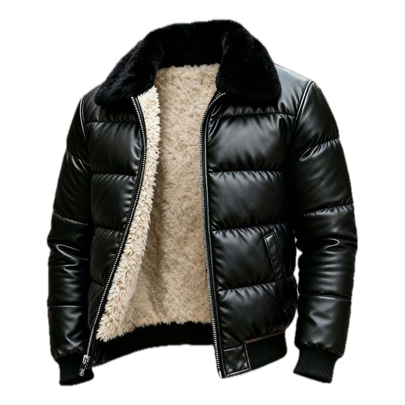 Herren PU-Leder Bikerjacke Dic – Sherpa Jacket Fleece Bewertung und Preis