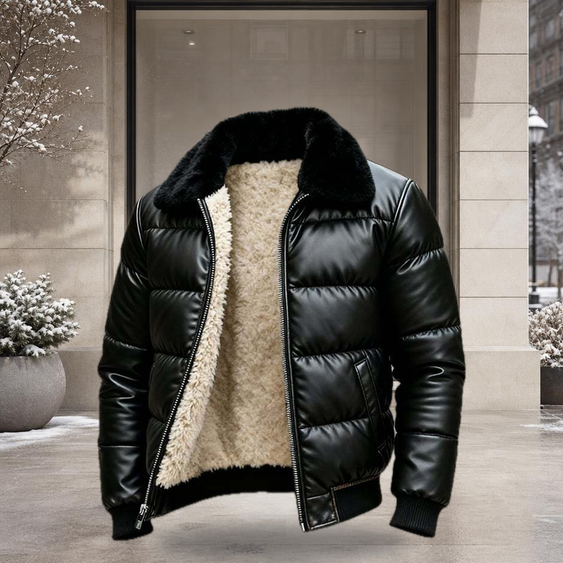 Herren PU-Leder Bikerjacke Dic – Sherpa Jacket Fleece Bewertung und Preis