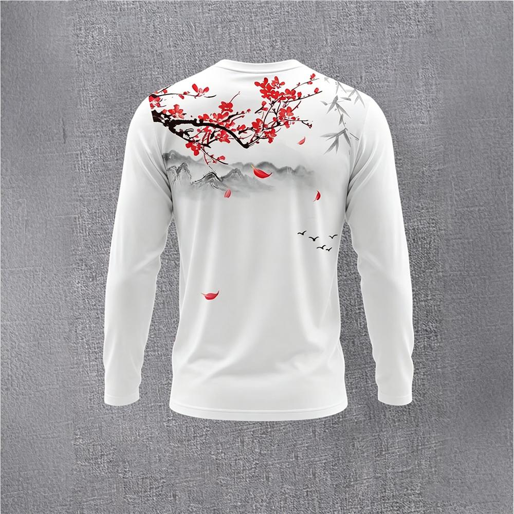 Langärmliges T-Shirt im chines – Men Fashion Vintage Bewertung und Preis