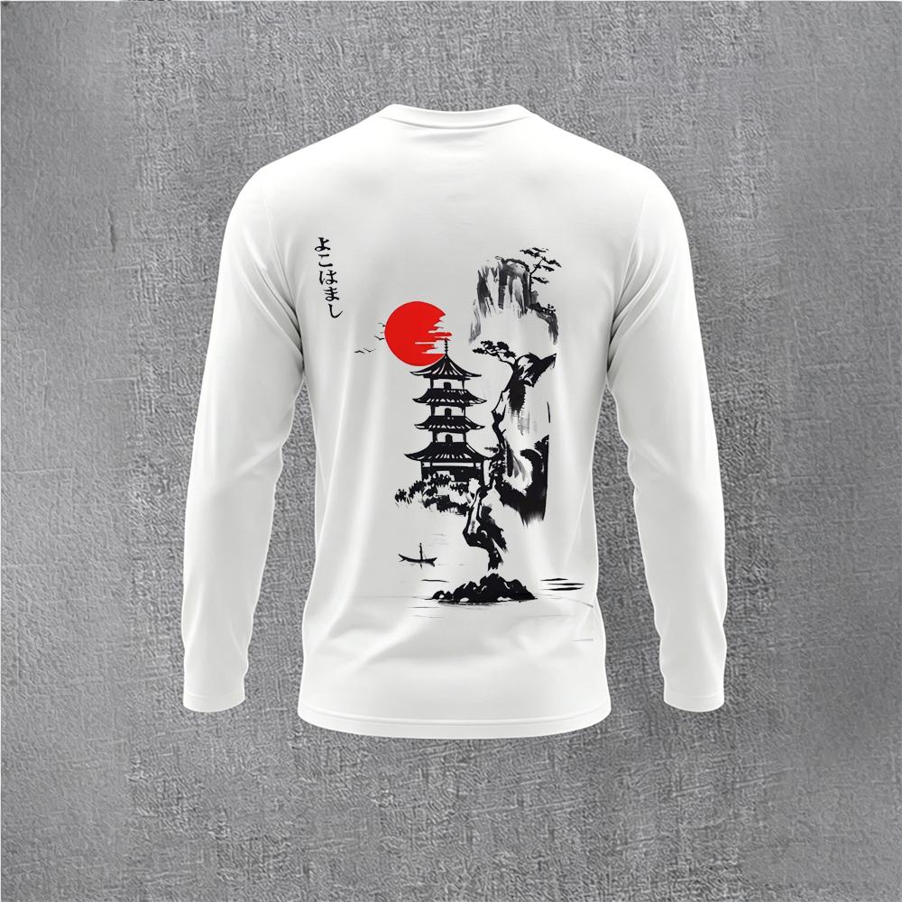 Langärmliges T-Shirt im chines – Men Fashion Vintage Bewertung und Preis