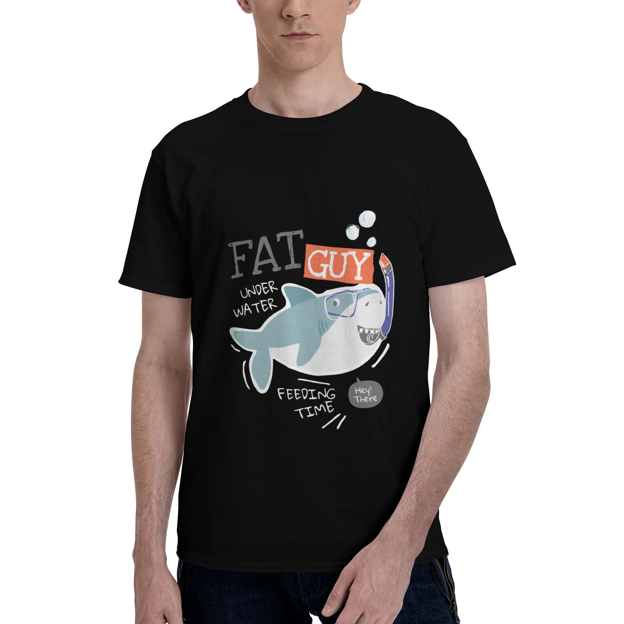 Fat Guy Shark Print Herren-T-S – Men'S Fashion For Fat Guys Bewertung und Preis