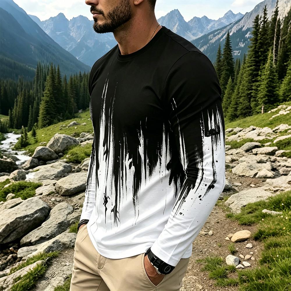 Herren Gradient Ink Splash Lan – Men Fashion Vintage Bewertung und Preis