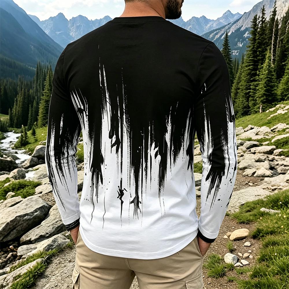 Herren Gradient Ink Splash Lan – Men Fashion Vintage Bewertung und Preis