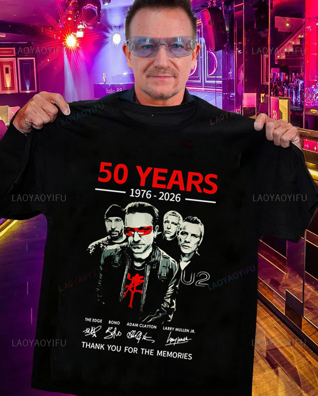 U2 Band 50. Jahrestag Grafik-T – Men'S Fashion Over 50 Bewertung und Preis