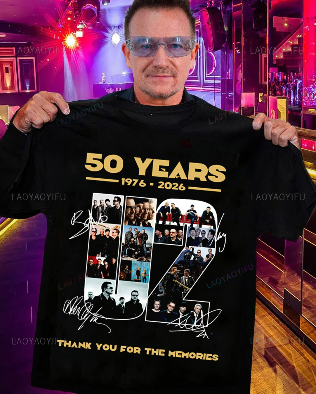 U2 Band 50. Jahrestag Grafik-T – Men'S Fashion Over 50 Bewertung und Preis