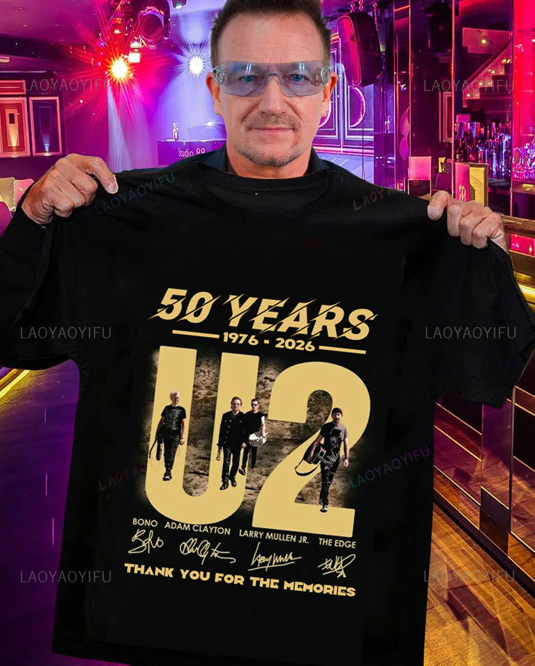 U2 Band 50. Jahrestag Grafik-T – Men'S Fashion Over 50 Bewertung und Preis